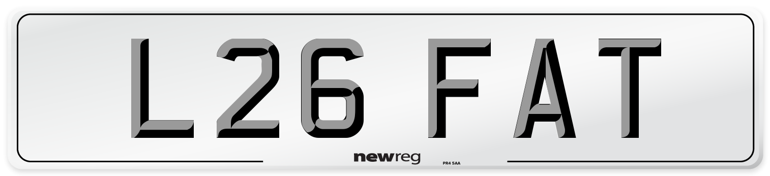 L26 FAT Number Plate from New Reg
